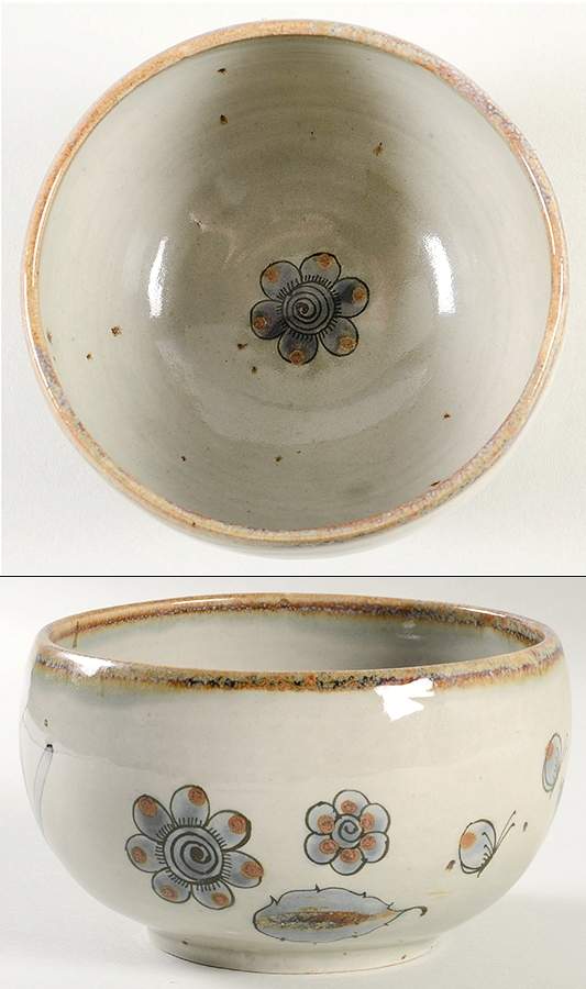 El Palomar Blue Coupe Cereal Bowl by Ken Edwards Pottery-1