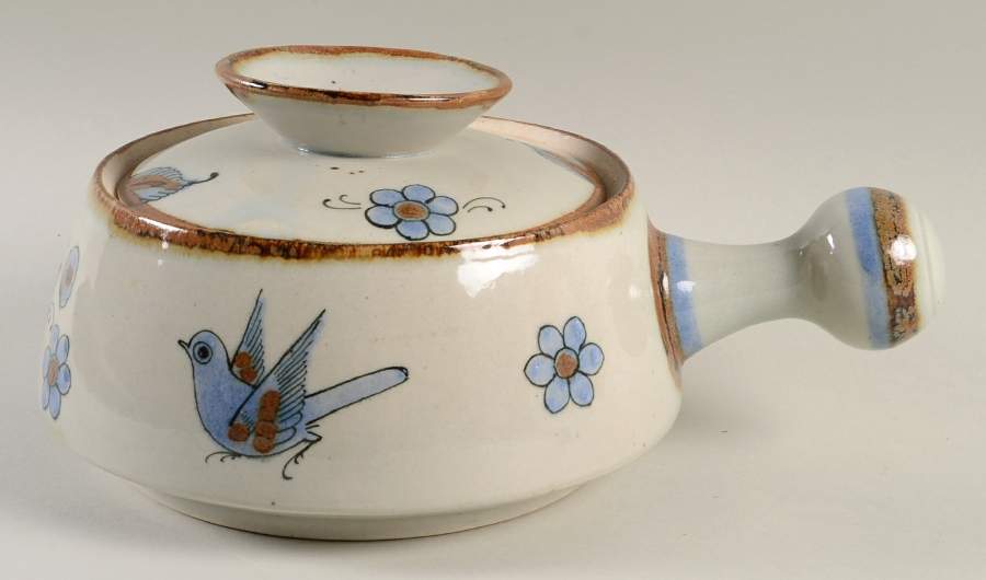 El Palomar Blue 2 Qt Round Covered Casserole by Ken Edwards Pottery-1