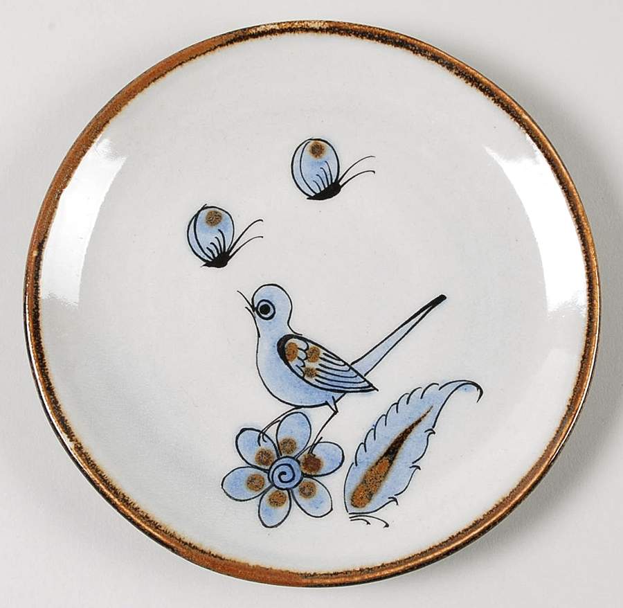 El Palomar Blue Bread & Butter Plate by Ken Edwards Pottery-1