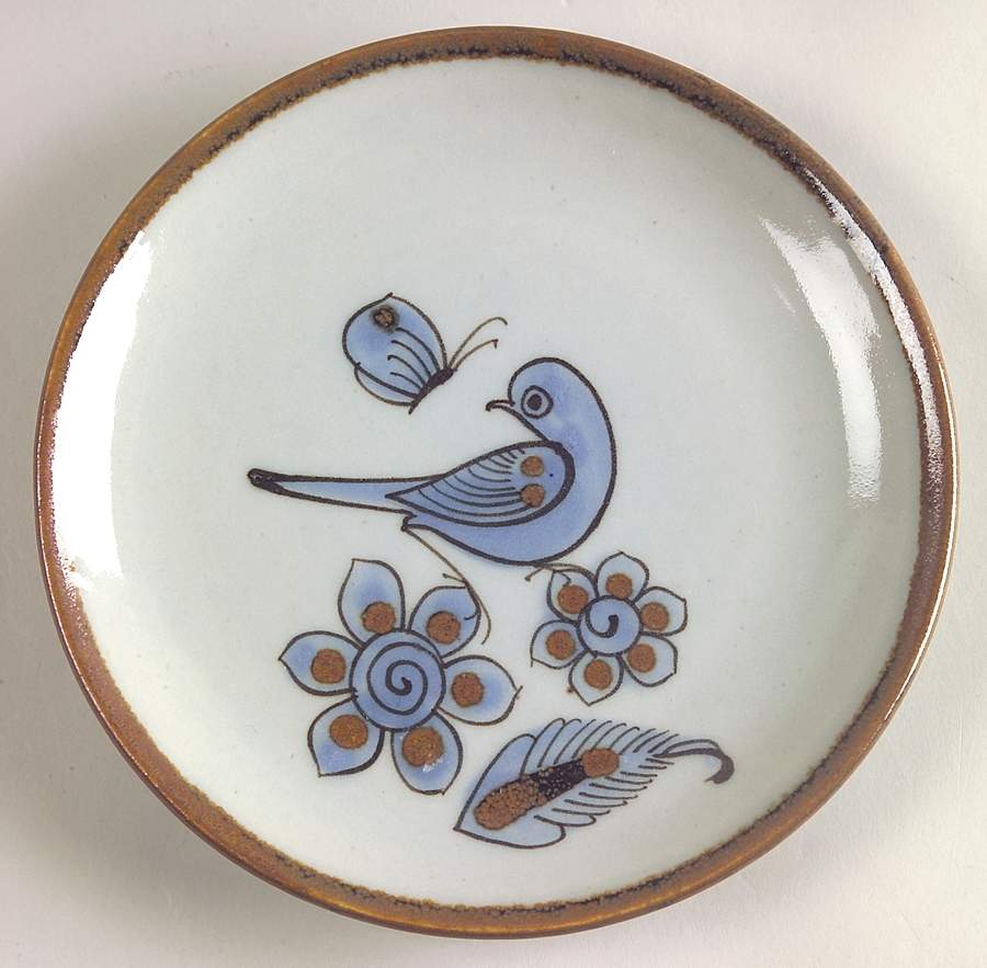 El Palomar Blue Bread & Butter Plate by Ken Edwards Pottery-1