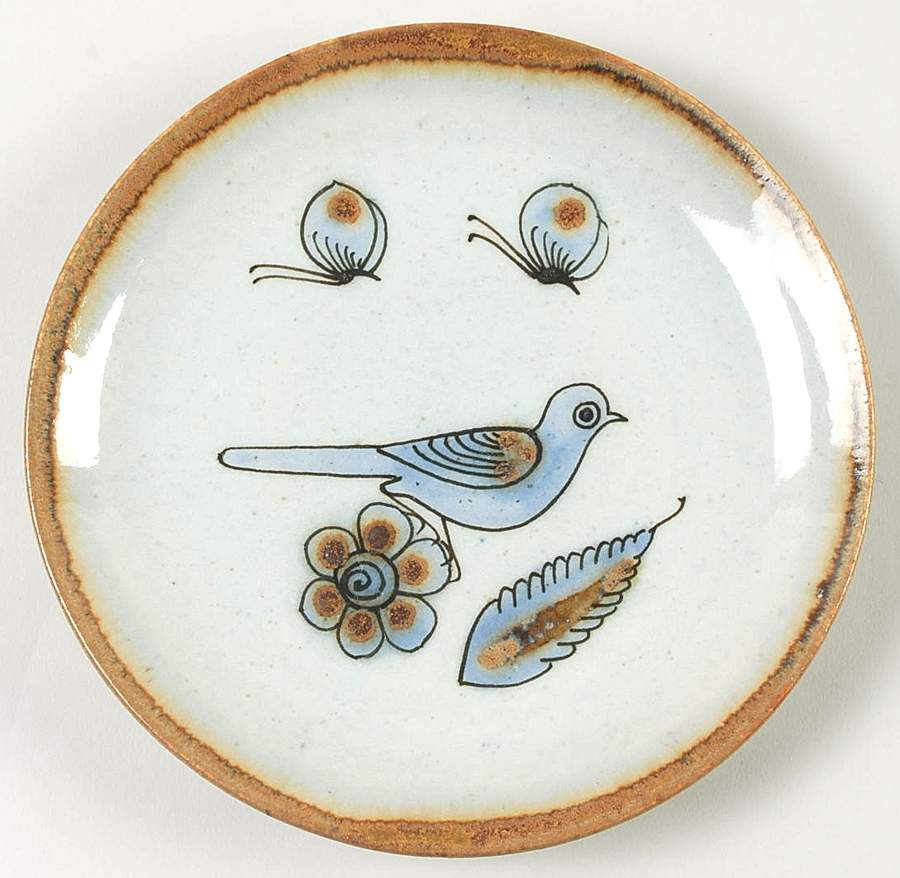 El Palomar Blue Bread & Butter Plate by Ken Edwards Pottery-1