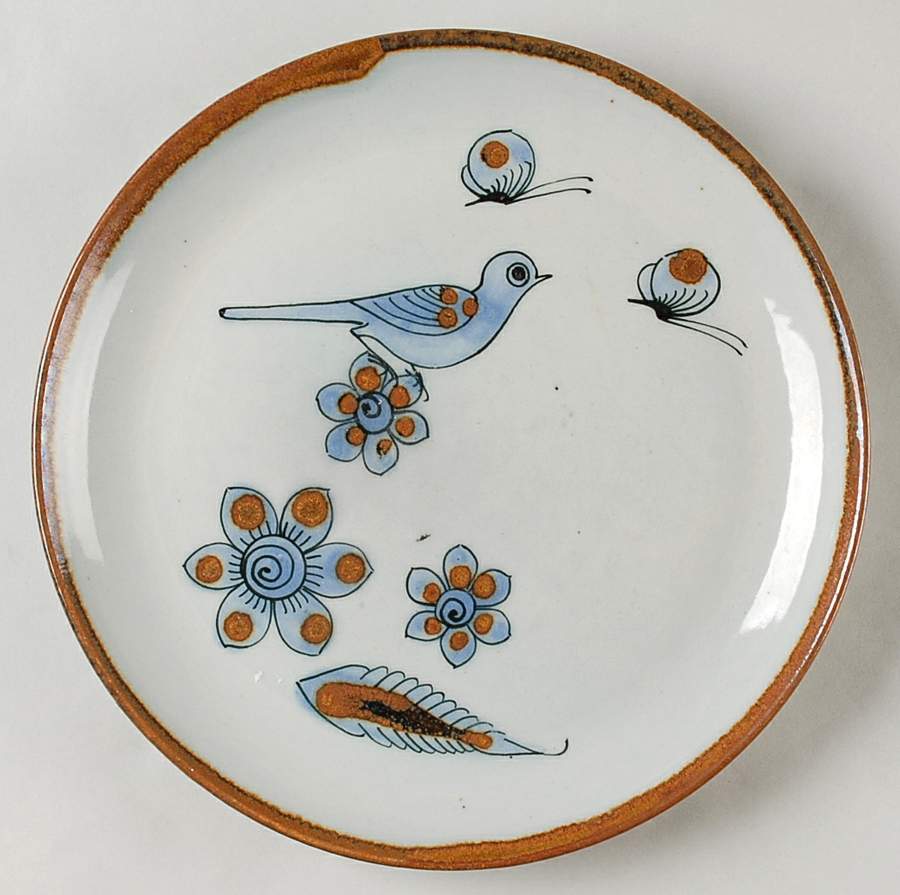 El Palomar Blue Dinner Plate by Ken Edwards Pottery-1