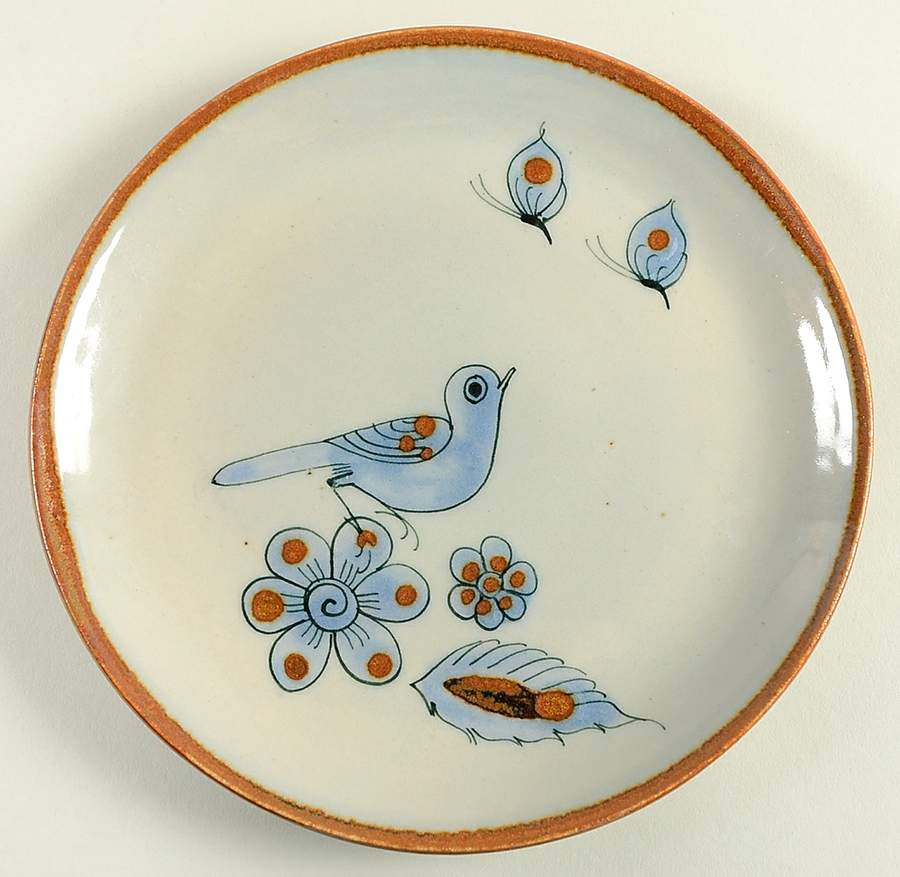 El Palomar Blue Salad Plate by Ken Edwards Pottery-1