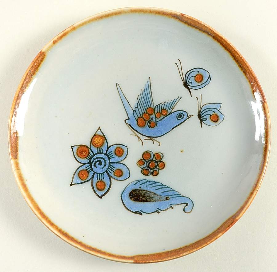 El Palomar Blue Salad Plate by Ken Edwards Pottery-1
