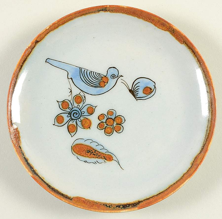 El Palomar Blue Bread & Butter Plate by Ken Edwards Pottery-1