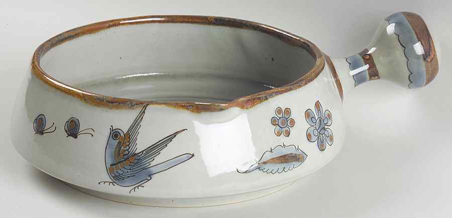 El Palomar Blue 10" Round Open Casserole by Ken Edwards Pottery-1