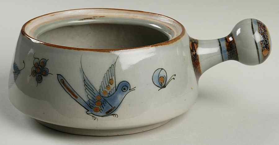 El Palomar Blue 1 Qt Round Casserole No Lid by Ken Edwards Pottery-1