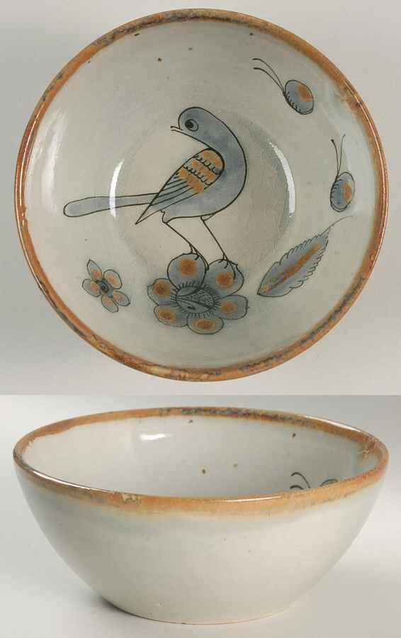 El Palomar Blue Coupe Cereal Bowl by Ken Edwards Pottery-1