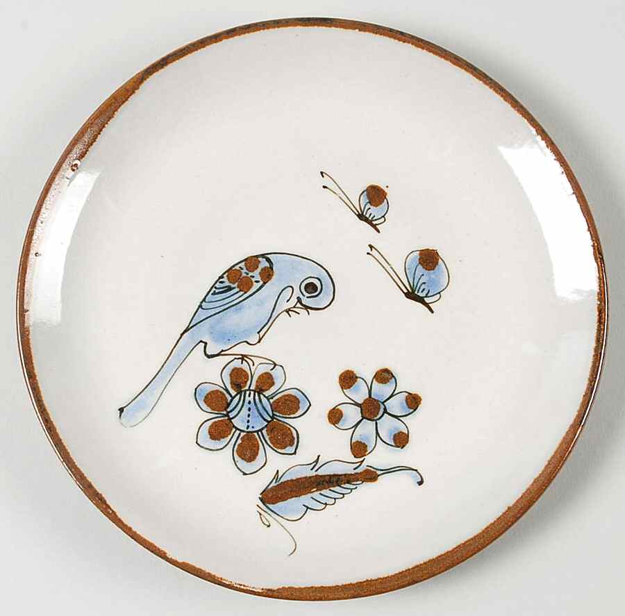 El Palomar Blue Salad Plate by Ken Edwards Pottery-1
