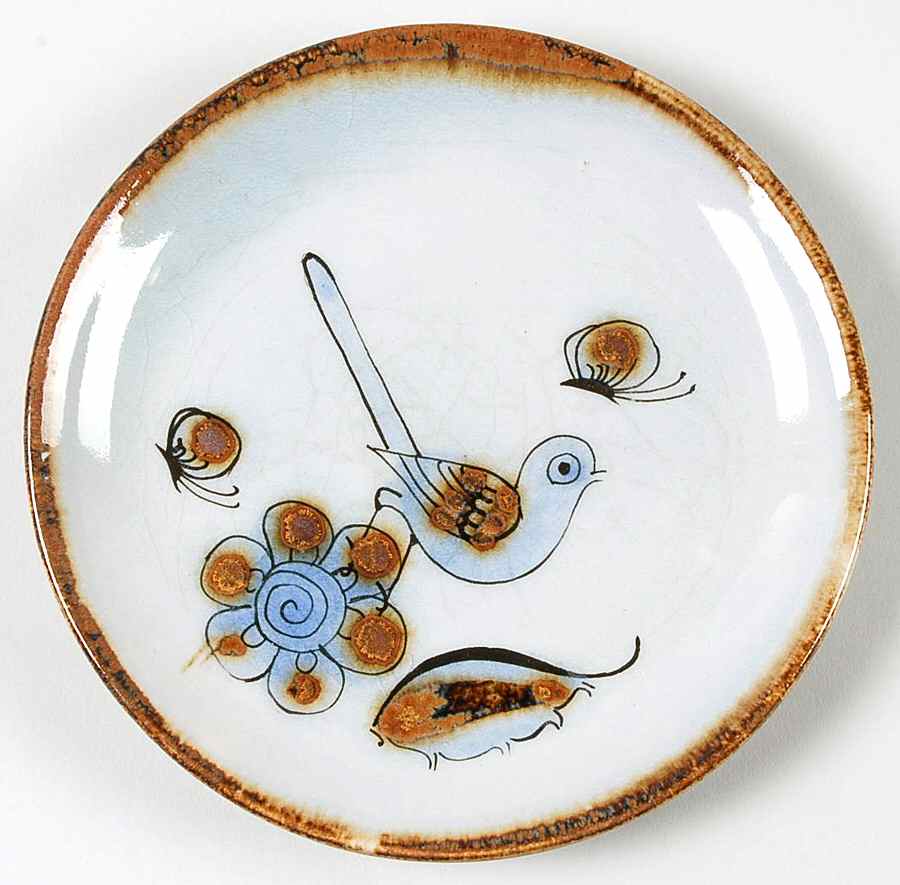 El Palomar Blue Bread & Butter Plate by Ken Edwards Pottery-1