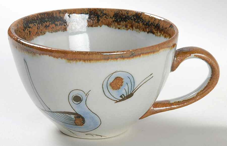 El Palomar Blue Flat Cup by Ken Edwards Pottery-1