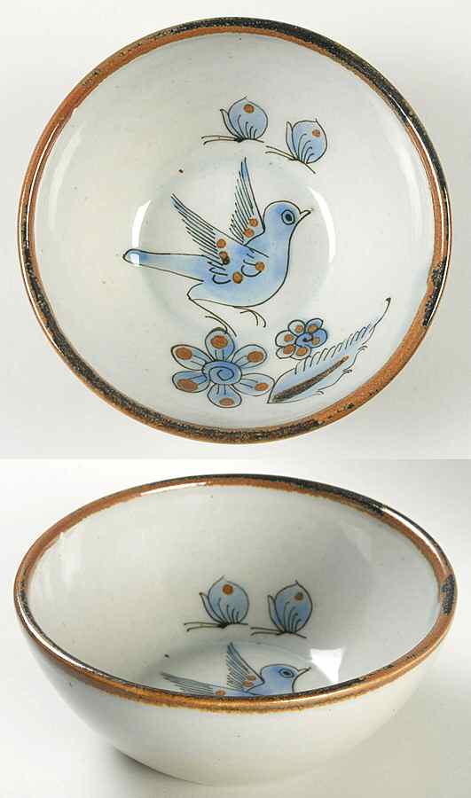 El Palomar Blue Coupe Cereal Bowl by Ken Edwards Pottery-1
