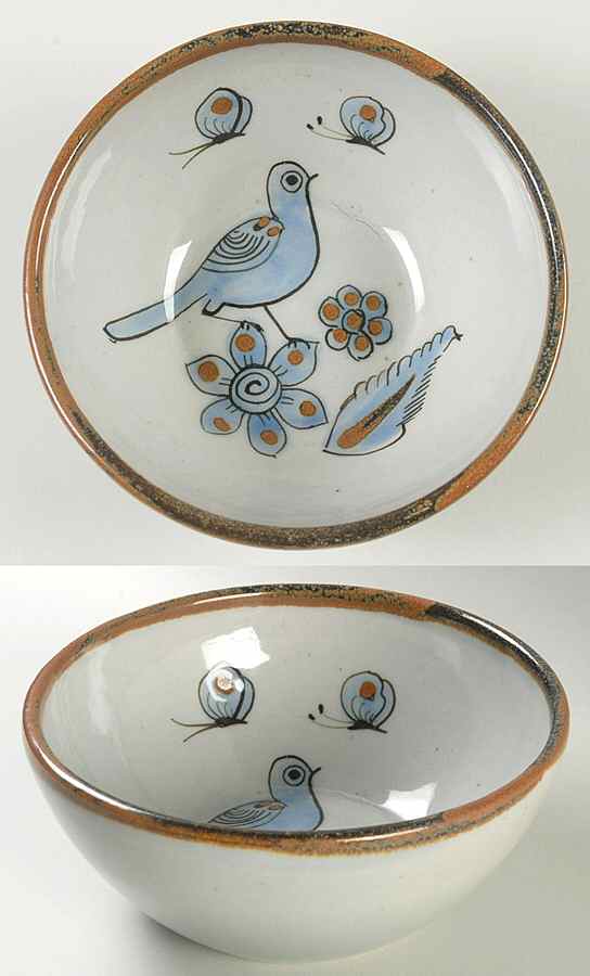 El Palomar Blue Coupe Cereal Bowl by Ken Edwards Pottery-1