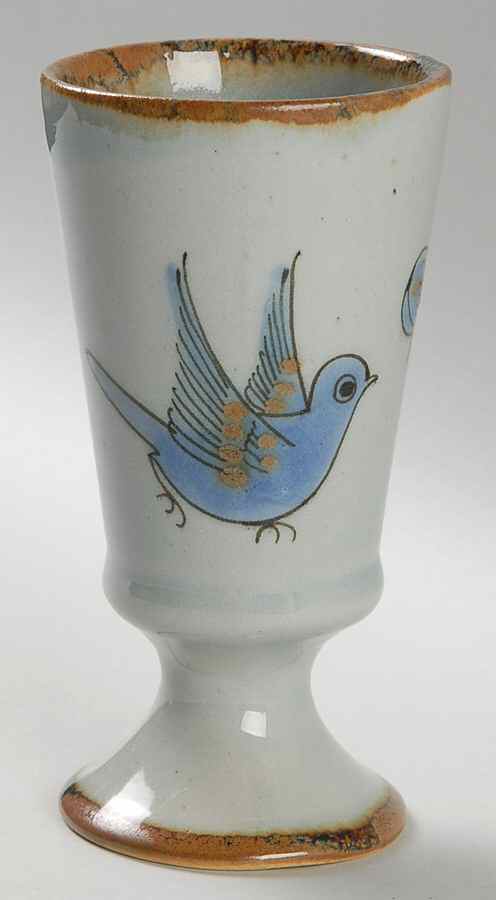 El Palomar Blue 5" Vase by Ken Edwards Pottery-1