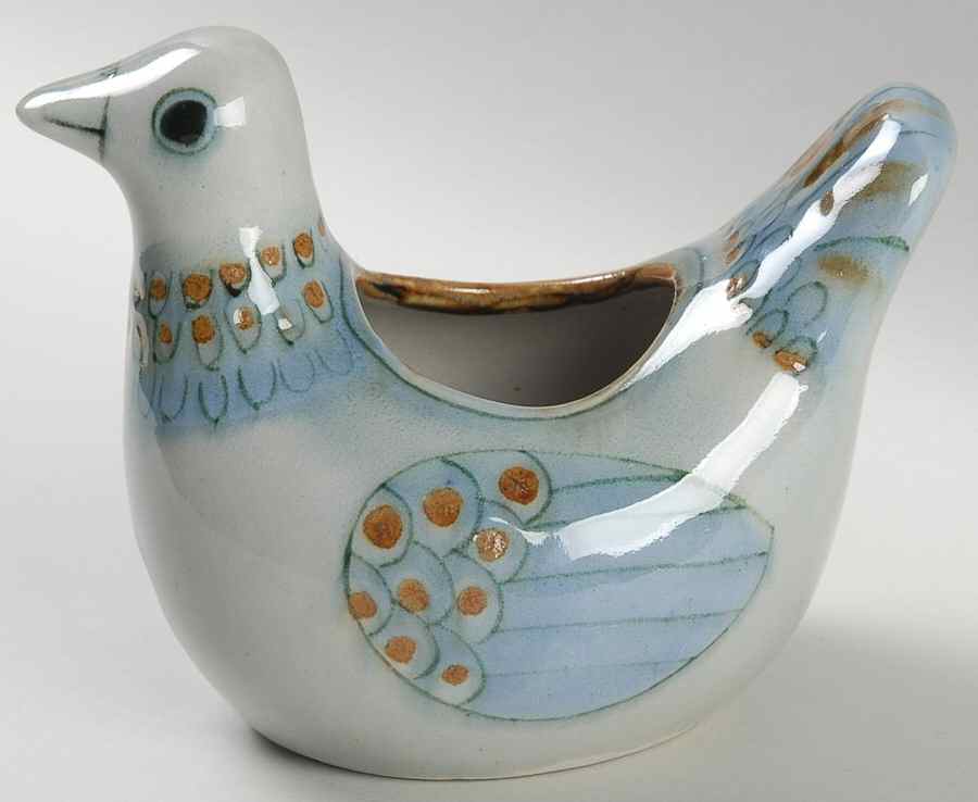El Palomar Blue Small Bird Figurine by Ken Edwards Pottery-1