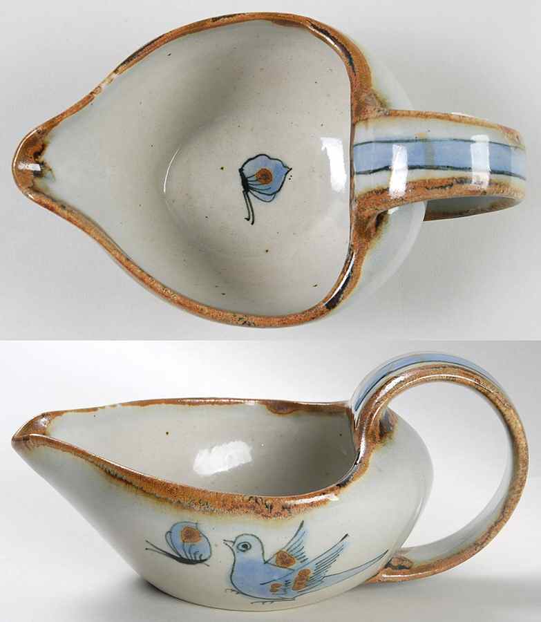 El Palomar Blue Gravy Boat by Ken Edwards Pottery-1