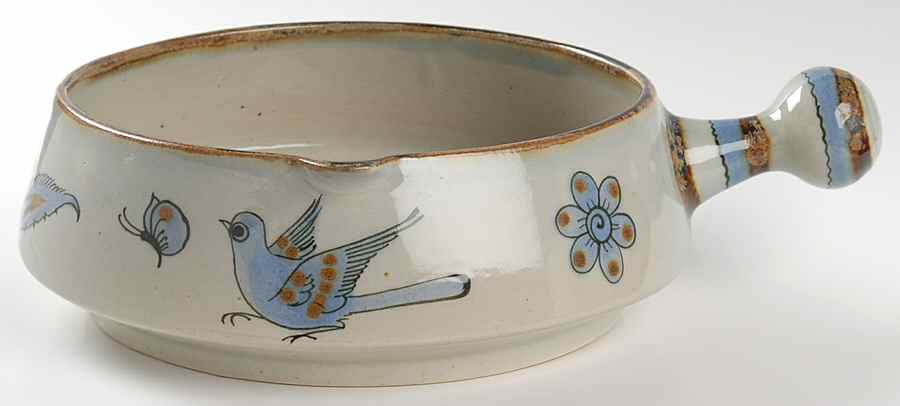 El Palomar Blue 8" Round Open Casserole by Ken Edwards Pottery-1