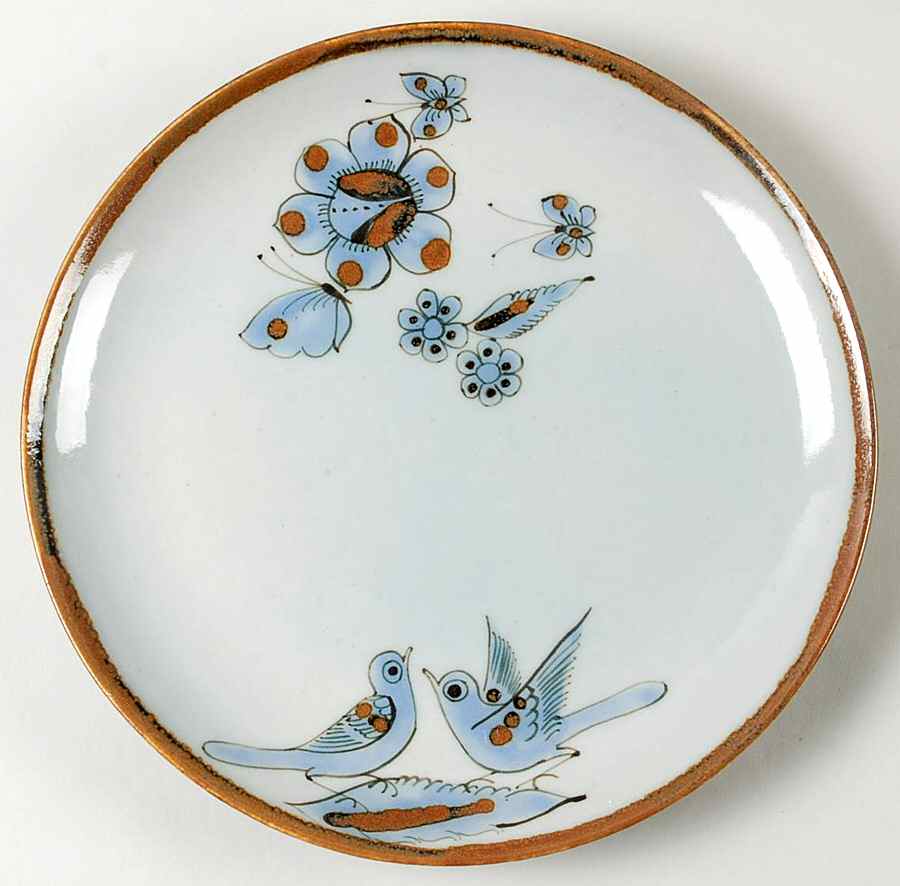 El Palomar Blue Dinner Plate by Ken Edwards Pottery-1