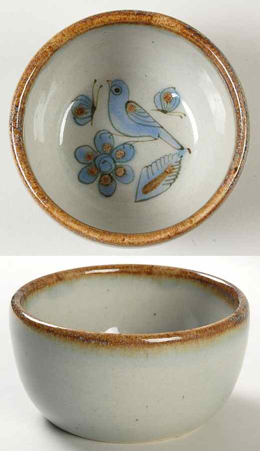 El Palomar Blue Fruit/Dessert (Sauce) Bowl by Ken Edwards Pottery-1