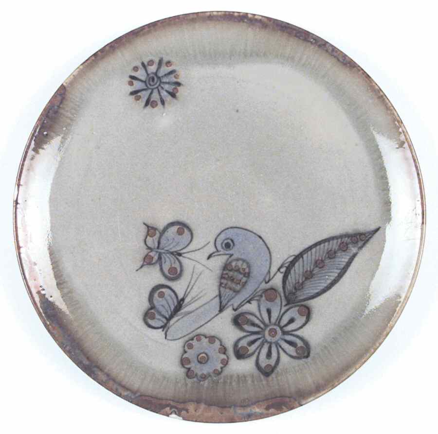 El Palomar Blue Dinner Plate by Ken Edwards Pottery-1