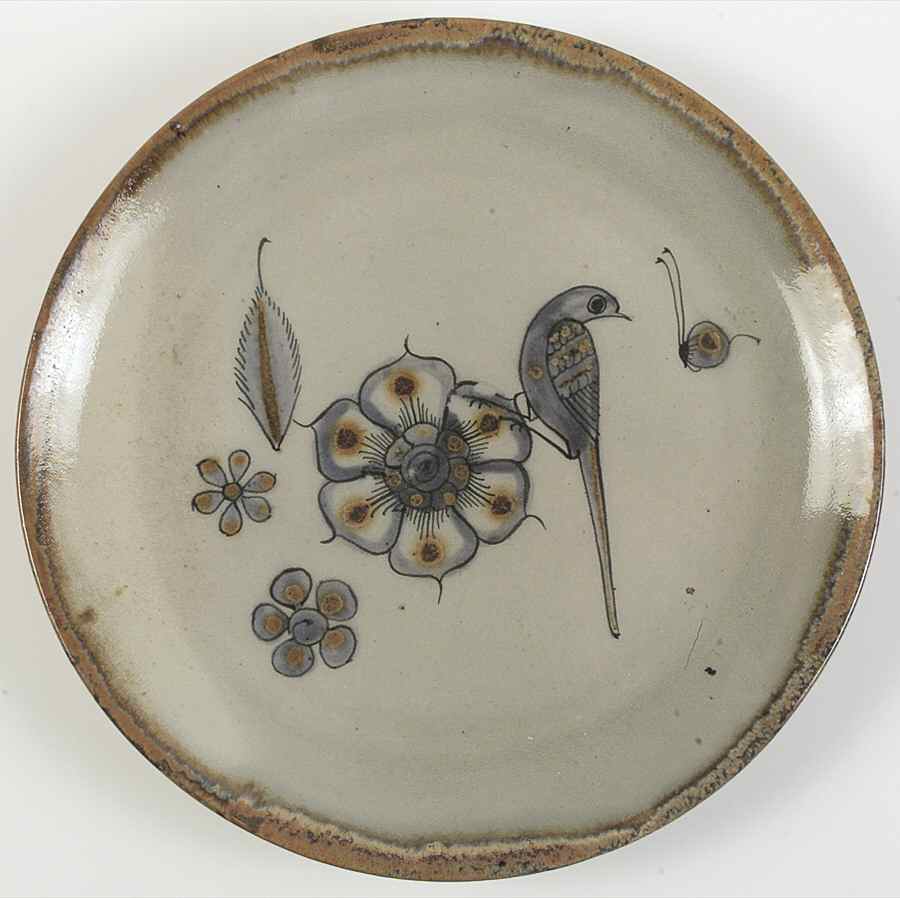 El Palomar Blue Dinner Plate by Ken Edwards Pottery-1
