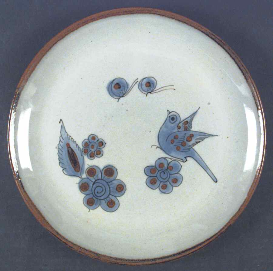 El Palomar Blue Dinner Plate by Ken Edwards Pottery-1