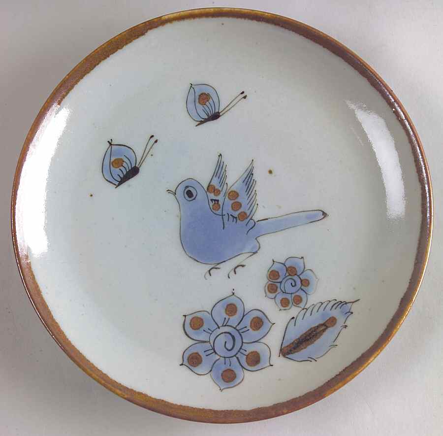 El Palomar Blue Salad Plate by Ken Edwards Pottery-1
