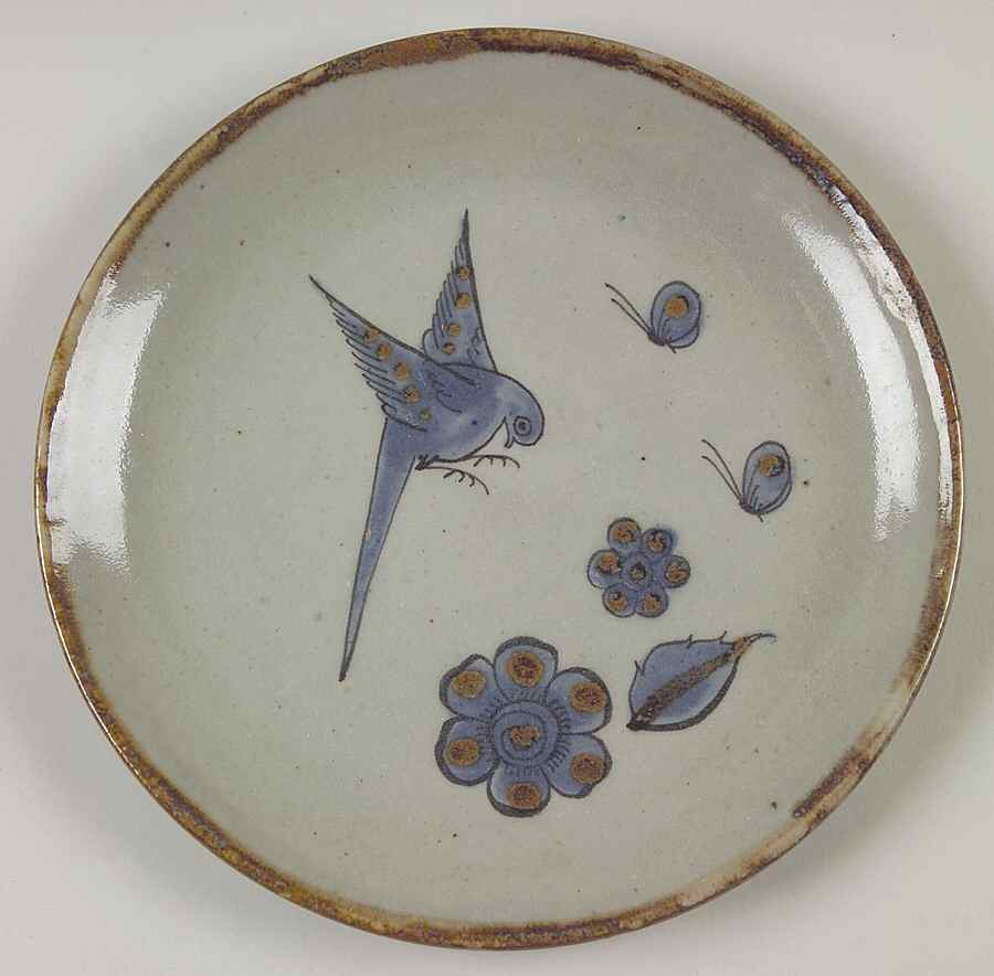 El Palomar Blue Salad Plate by Ken Edwards Pottery-1