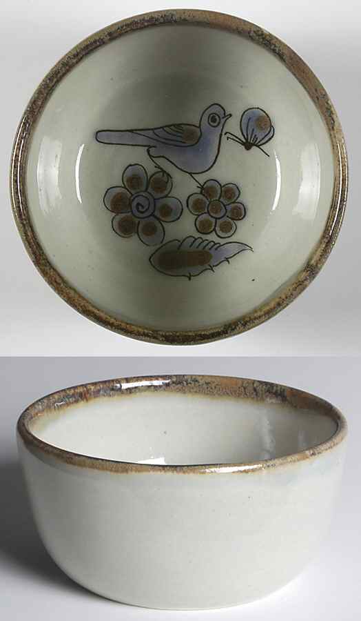 El Palomar Blue Fruit/Dessert (Sauce) Bowl by Ken Edwards Pottery-1