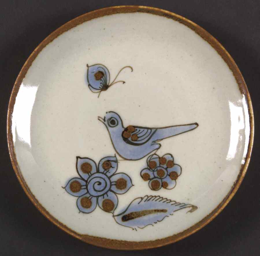 El Palomar Blue Bread & Butter Plate by Ken Edwards Pottery-1