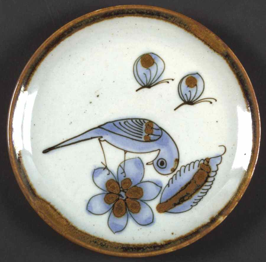 El Palomar Blue Bread & Butter Plate by Ken Edwards Pottery-1