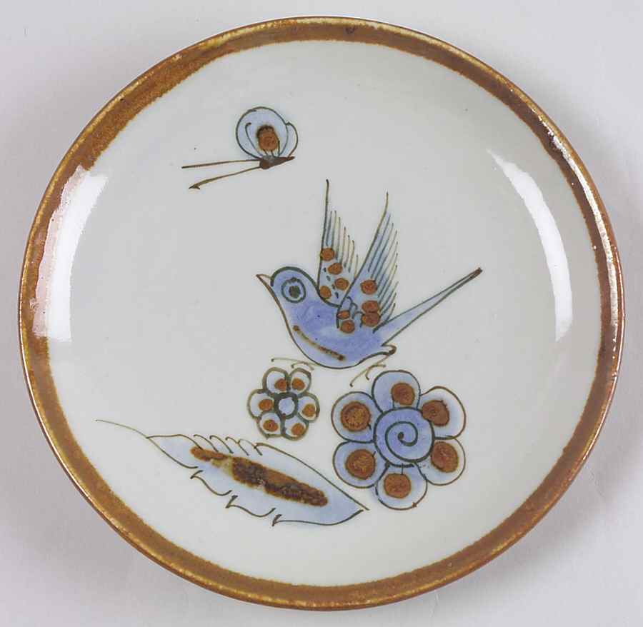 El Palomar Blue Bread & Butter Plate by Ken Edwards Pottery-1