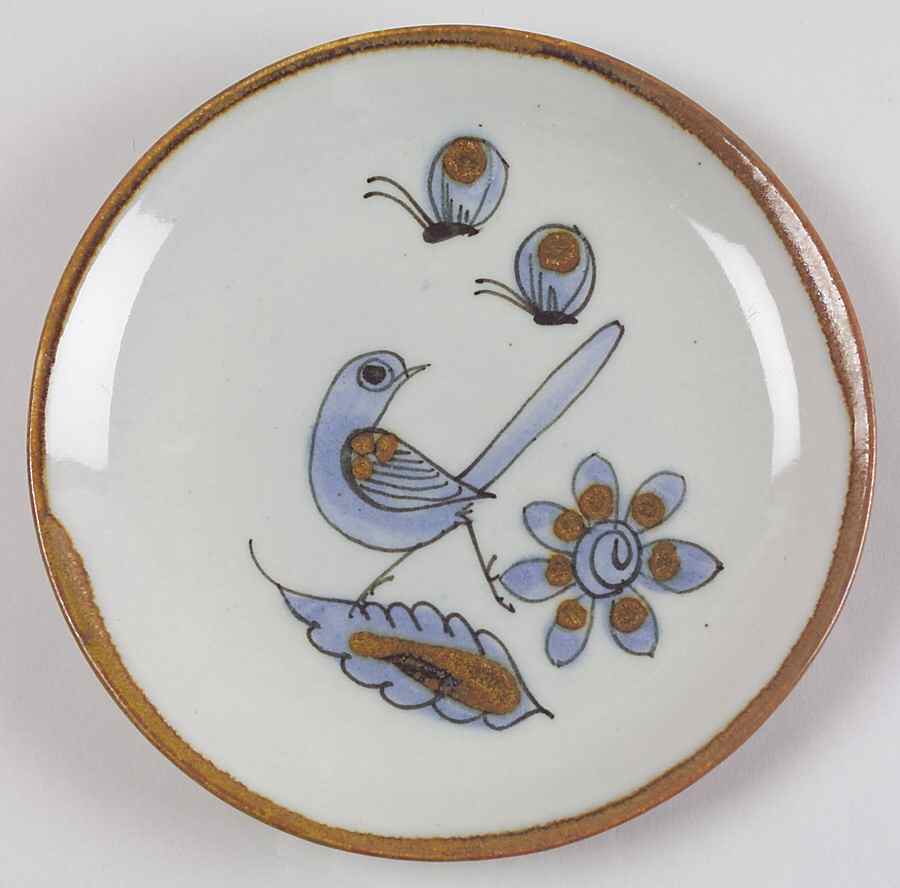El Palomar Blue Bread & Butter Plate by Ken Edwards Pottery-1