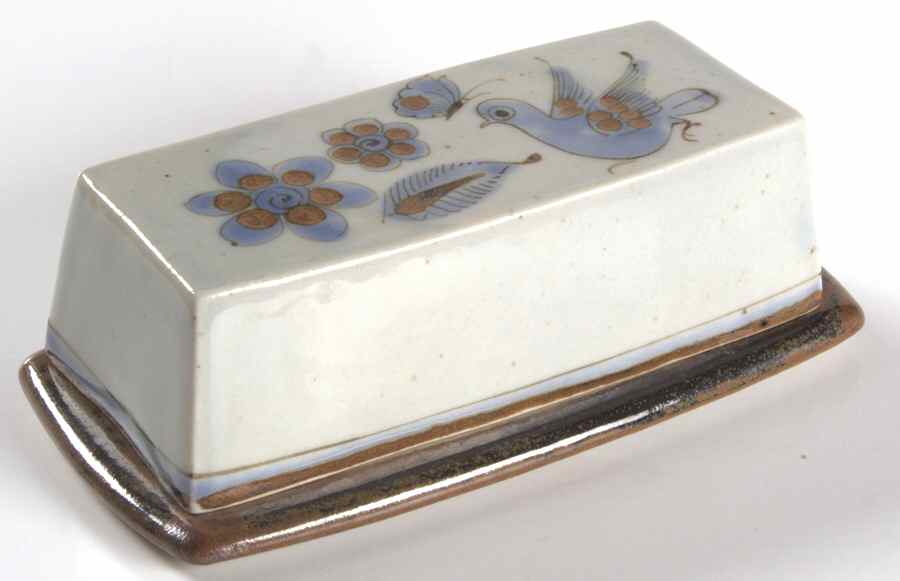 El Palomar Blue 1/4 Lb Covered Butter by Ken Edwards Pottery-1
