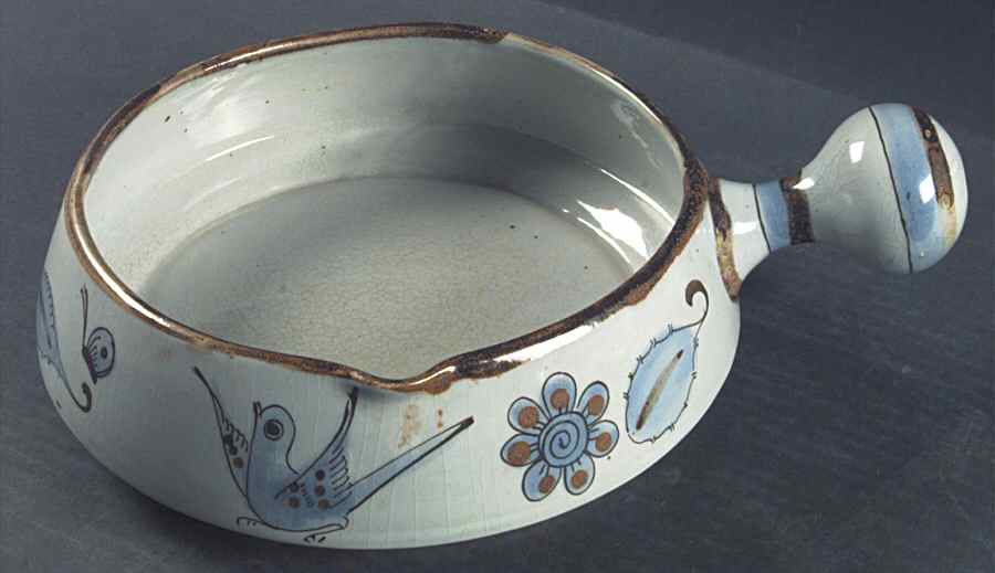 El Palomar Blue Round Open Casserole by Ken Edwards Pottery-1