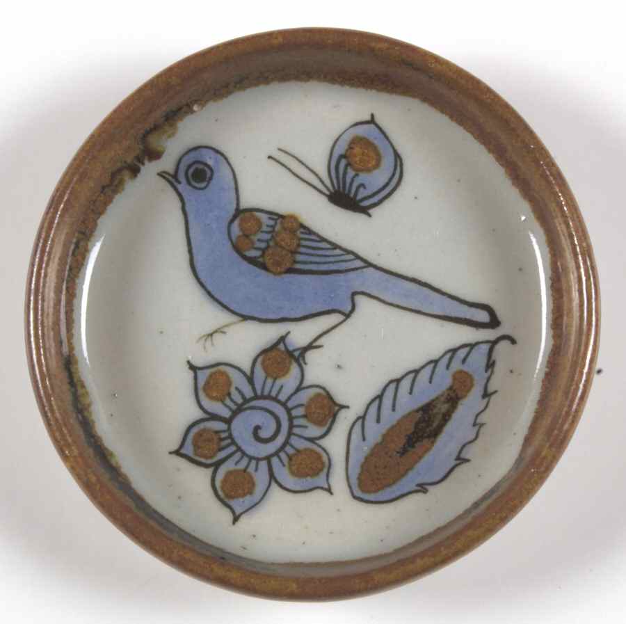 El Palomar Blue Coaster by Ken Edwards Pottery-1