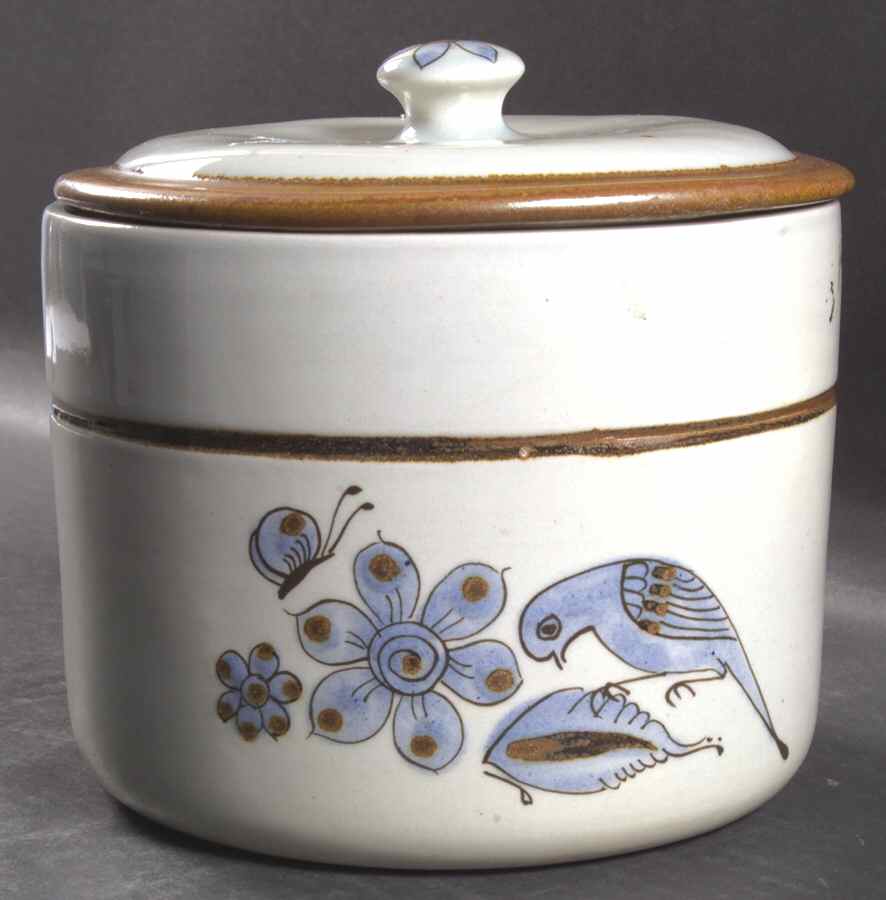 El Palomar Blue Cookie Jar & Lid by Ken Edwards Pottery-1