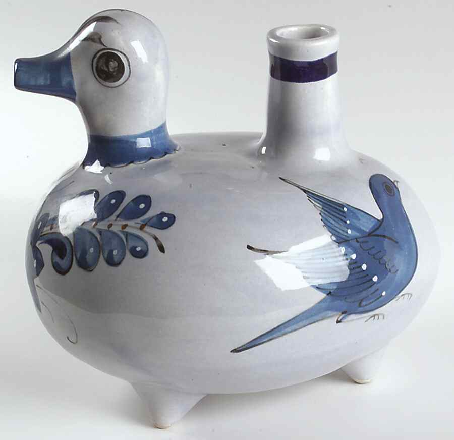 El Palomar Blue Decanter No Stopper by Ken Edwards Pottery-1