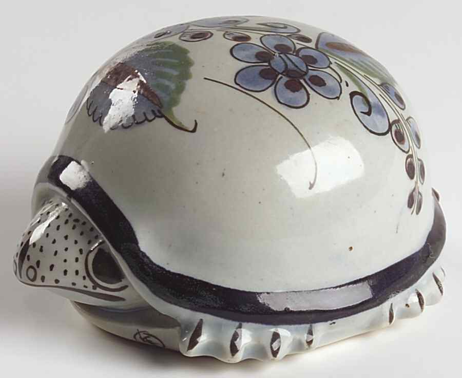 El Palomar Blue Turtle Figurine by Ken Edwards Pottery-1
