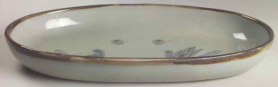 El Palomar Blue 15" Oval Baker by Ken Edwards Pottery-1