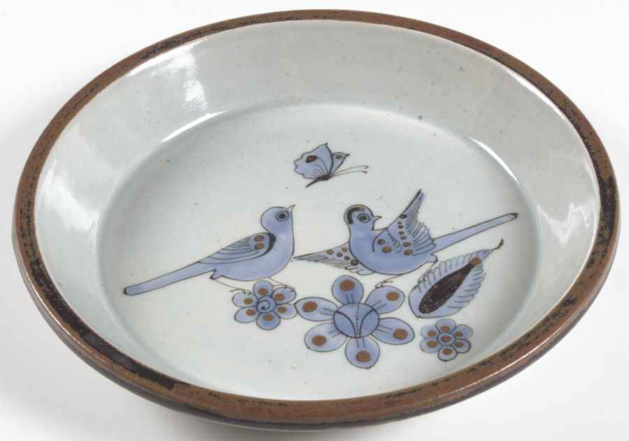 El Palomar Blue 10" Pie Baking Plate by Ken Edwards Pottery-1