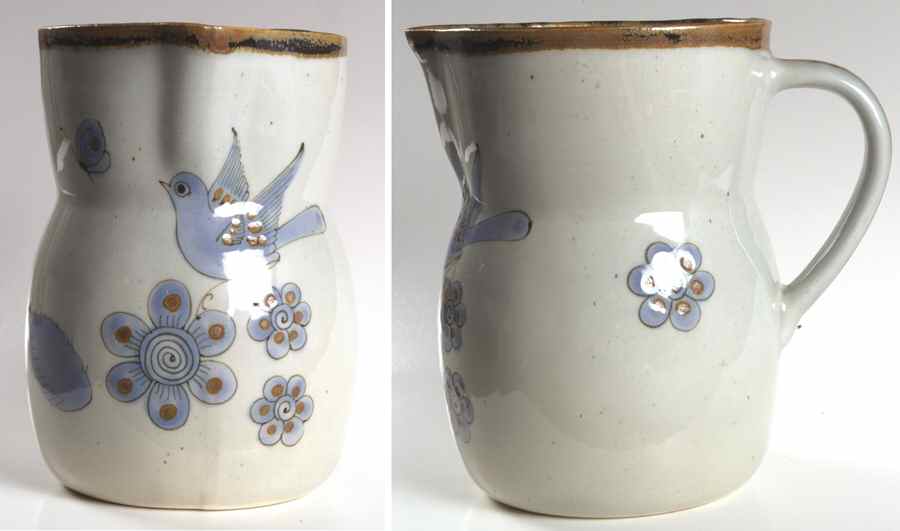 El Palomar Blue 56 Oz Pitcher by Ken Edwards Pottery-1