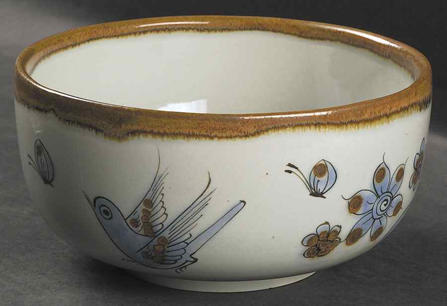 El Palomar Blue 8" Round Vegetable Bowl by Ken Edwards Pottery-1