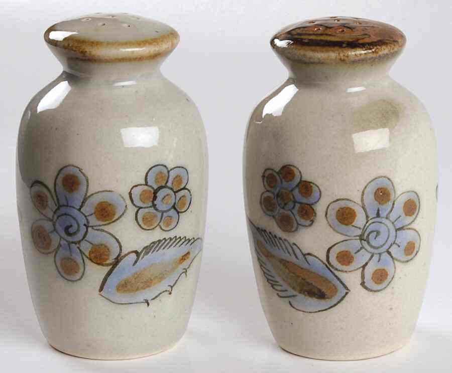 El Palomar Blue Salt & Pepper Set by Ken Edwards Pottery-1
