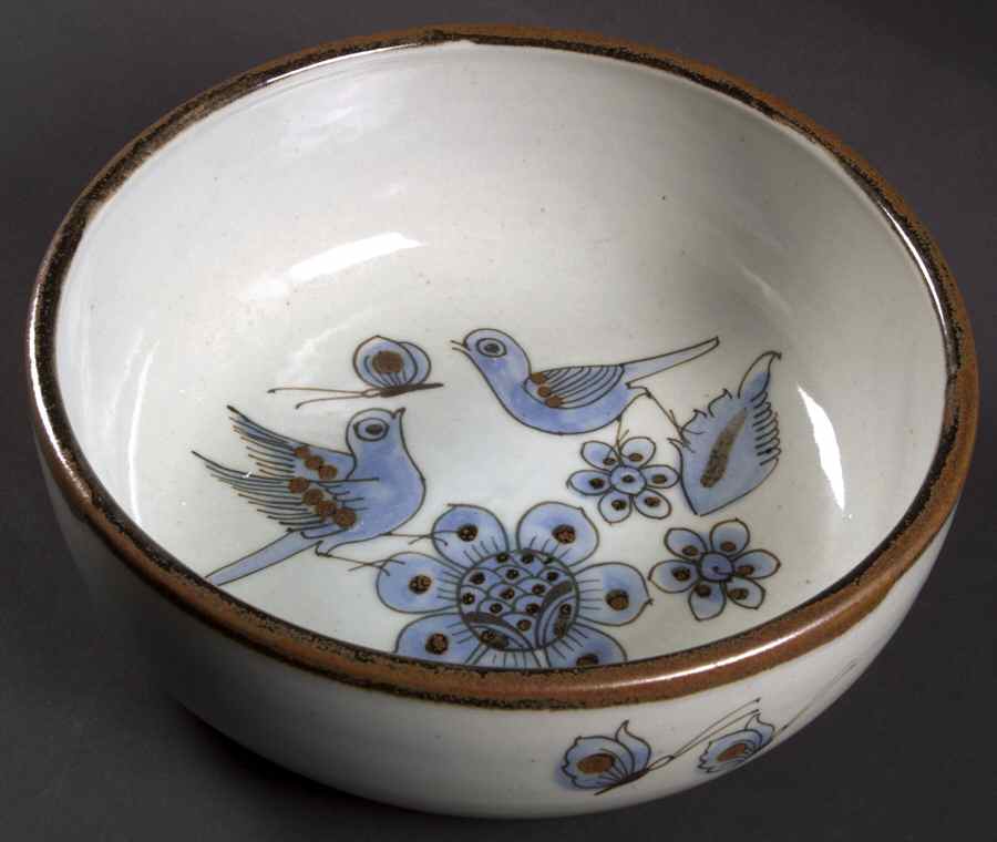 El Palomar Blue 9" Salad Serving Bowl by Ken Edwards Pottery-1