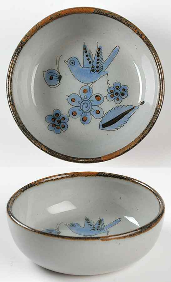 El Palomar Blue Coupe Cereal Bowl by Ken Edwards Pottery-1