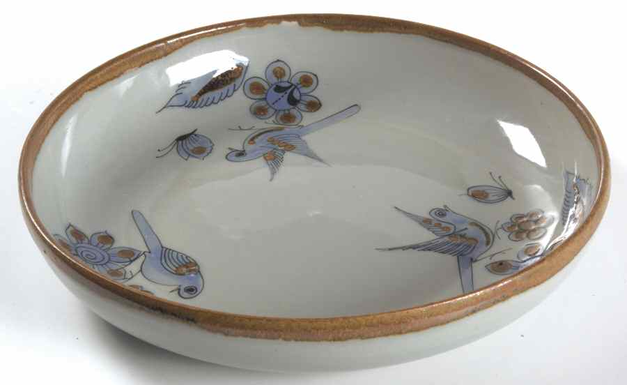El Palomar Blue 10" Shallow Round Bowl by Ken Edwards Pottery-1