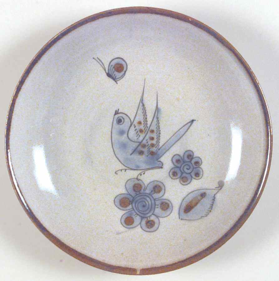 El Palomar Blue Coupe Soup Bowl by Ken Edwards Pottery-1