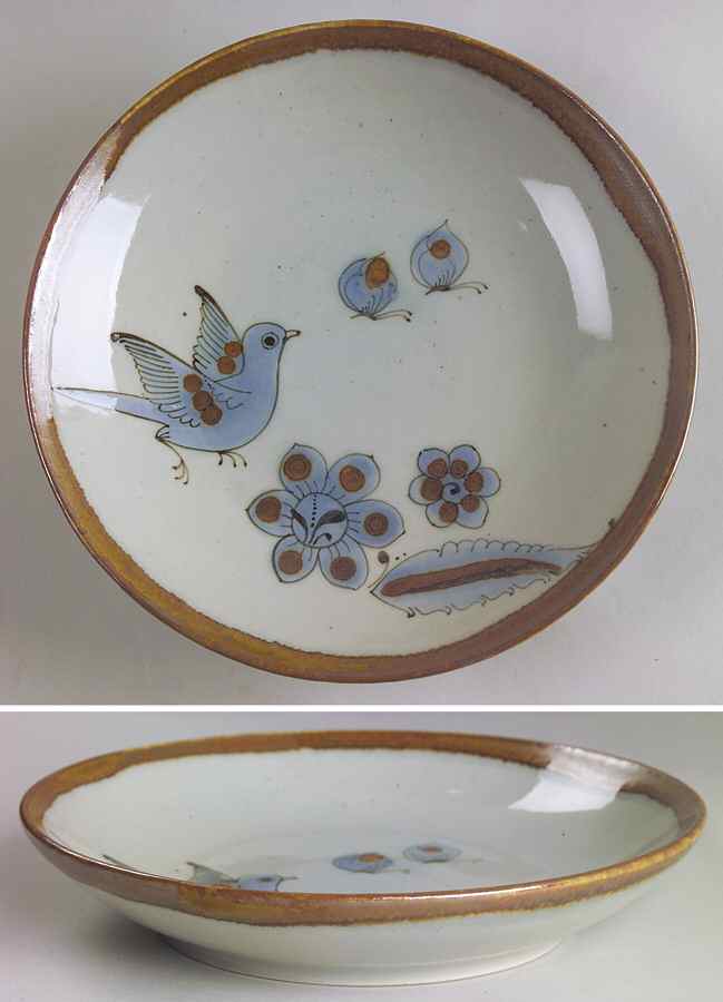 El Palomar Blue Coupe Soup Bowl by Ken Edwards Pottery-1