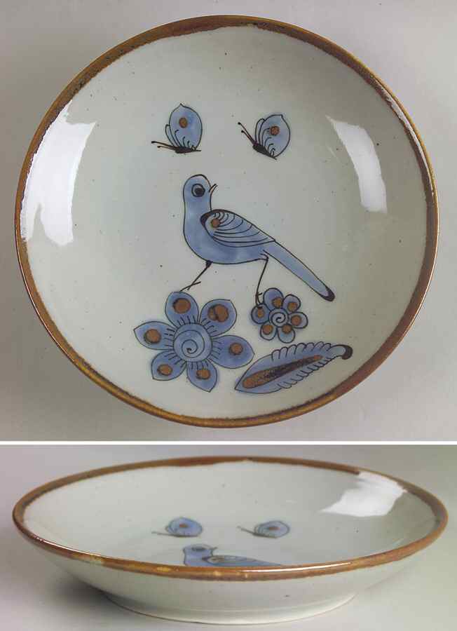El Palomar Blue Coupe Soup Bowl by Ken Edwards Pottery-1